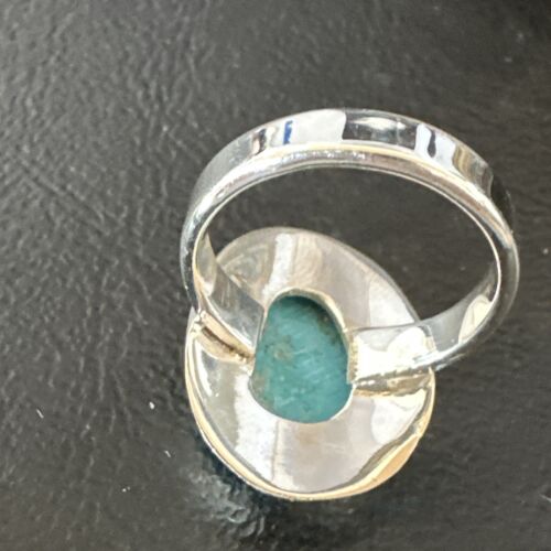 Navajo Blue Kingman Turquoise Ring | Sterling Silver | Sz 8 | Native American Handmade | 16593