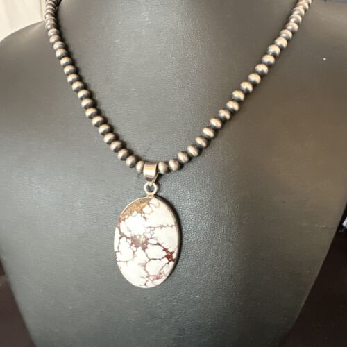 Navajo Wild Horse Necklace Pendant | Sterling Silver | Authentic Native American Handmade | 15724