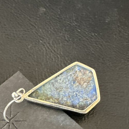 Blue Denim Lapis Dangle Earrings | Sterling Silver | 1" | 15805 - Masha USA