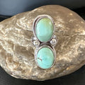 Navajo Blue Dry Creek Turquoise Multi-Stone Ring | Authentic Native American Sterling Silver | Sz 9 | 16735