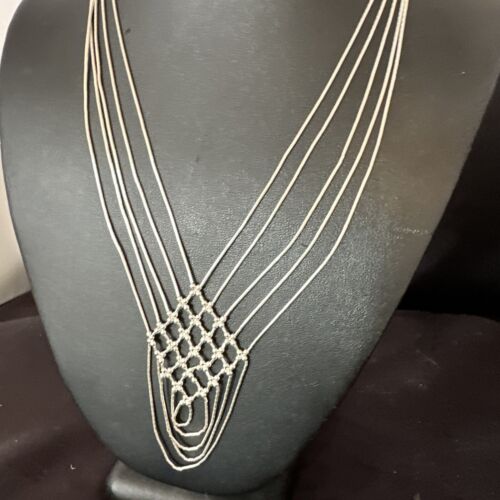 Heishi Liquid Sterling Silver 5-Strand Necklace | 20" | 15888