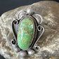 Native American Navajo Green Turquoise Ring | Sterling Silver | Sz 7.5 | 15919