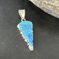 Arrowhead Blue Opal Inlay Pendant | Navajo Sterling Silver | Authentic Native American Jewelry | 15675