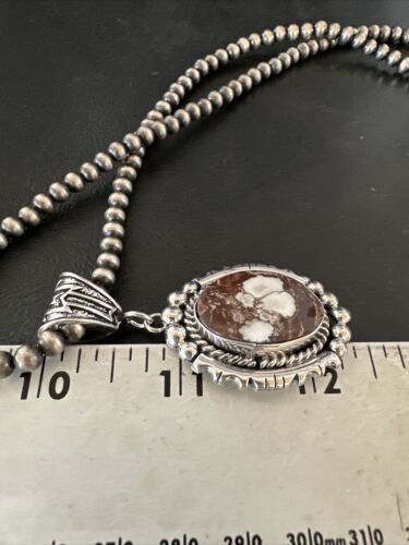 Navajo Wild Horse Necklace Pendant | Sterling Silver | Authentic Native American Handmade | 16755