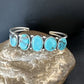 Navajo Blue Arizona Turquoise Cuff Bracelet | Sterling Silver | 5 Stone | Authentic Native American Handmade | 16277