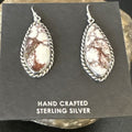 Navajo Wild Horse Turquoise Dangle Earrings | Sterling Silver | Authentic Native American Handmade | 16518