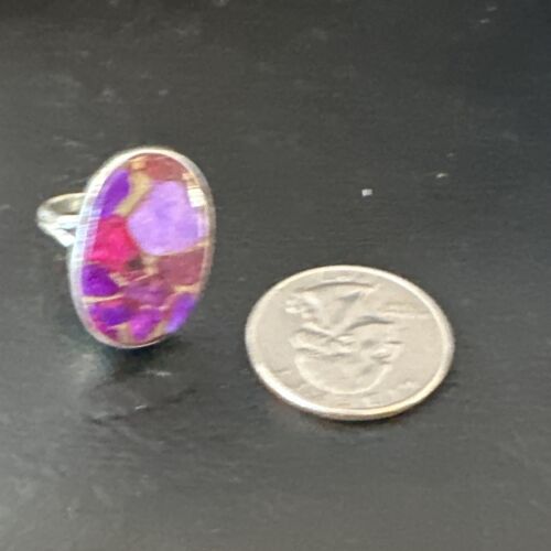 Southwestern Navajo Purple Mojave Turquoise Ring | Sterling Silver | Sz 8 | 16052 - Masha USA