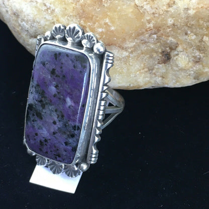 Native American Navajo Purple Charoite Ring | Sterling Silver | Sz 7.75 | 10101