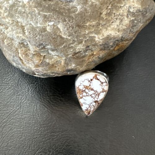 Men's & Women's Wild Horse Turquoise Ring | Navajo Sterling Silver | Sz 7 | Authentic Native American Handmade | 17364