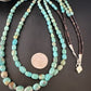 Royston Green Turquoise | Navajo Sterling Silver | Shell Heishi Necklace 32" | 16071