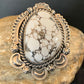 Native American Men's Navajo White Buffalo Turquoise Ring | Sterling Silver | Sz 10 | 233