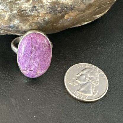 Women's Southwestern Sterling Silver Purple Sugilite Ring | Sz 9.5 | 17558