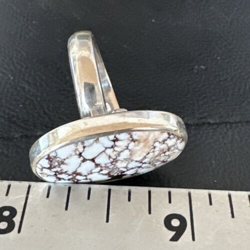 Men's and Women's Wild Horse Turquoise Ring | Navajo Sterling Silver | Sz 7 | 17278