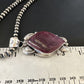 Men's Purple Spiny Oyster Pendant Necklace | Navajo Sterling Silver | Authentic Native American Handmade | 15620