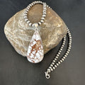 Wild Horse Blue Kingman Turquoise Necklace | Sterling Silver SW Pendant | Authentic Native American Handmade | 17322