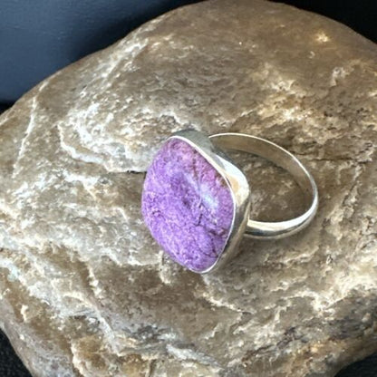 Women's Southwestern Sterling Silver Purple Sugilite Ring | Sz 10 | 17559