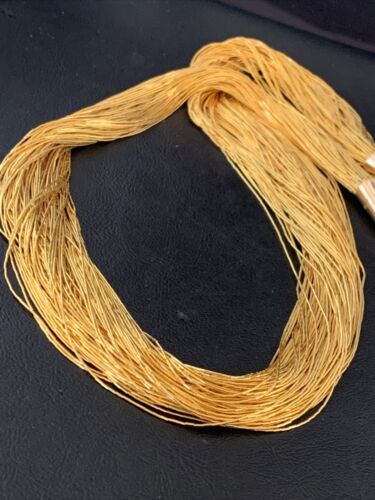 Navajo Gold Filled Heishi Tubes | 100 Strand Liquid Sterling Silver Necklace 21" | 17173