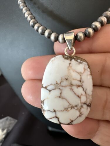 Navajo Wild Horse Necklace Pendant | Sterling Silver | Authentic Native American Handmade | 15737