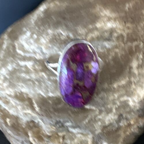 Southwestern Navajo Purple Mojave Turquoise Ring | Sterling Silver | Sz 10 | 15775