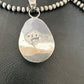 White Buffalo Turquoise Pendant | Navajo Pearls Sterling Silver Necklace | Authentic Native American Handmade | 17108
