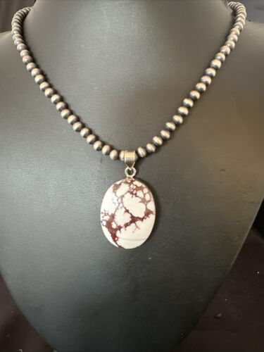 Navajo Wild Horse Necklace Pendant | Sterling Silver | Authentic Native American Handmade | 15731