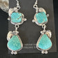 Navajo Blue Kingman Turquoise Dangle Earrings | Sterling Silver | Authentic Native American Handmade | 15185