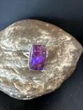 Southwestern Navajo Purple Mojave Turquoise Ring | Sterling Silver | Sz 10 | 15608