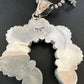 Navajo Blue Turquoise #8 Squash Blossom Naja Pendant Necklace | Sterling Silver | Authentic Native American Handmade | 16907