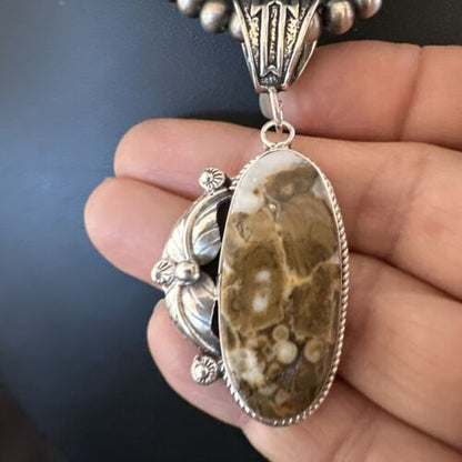 Navajo Wild Horse Necklace Pendant | Sterling Silver | Authentic Native American Handmade | 16984