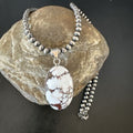 Navajo Wild Horse Necklace Pendant | Sterling Silver | Authentic Native American Handmade | 15719