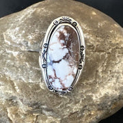 Navajo Wild Horse Turquoise Ring | Sterling Silver | Sz 8.5 | Authentic Native American Handmade | 16470