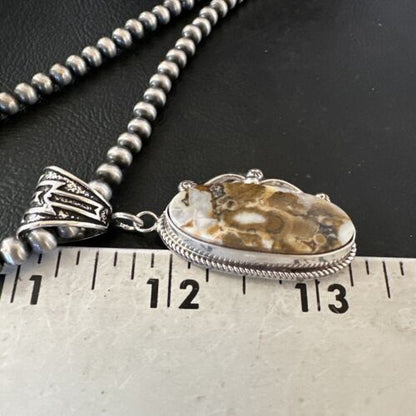 Navajo Wild Horse Necklace Pendant | Sterling Silver | Authentic Native American Handmade | 16990