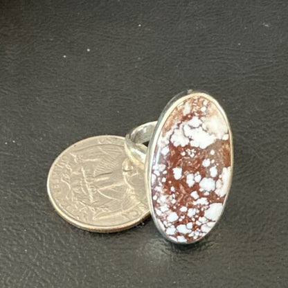 Men's & Women's Wild Horse Turquoise Navajo Ring | Sterling Silver | Sz 8.5 | 17361