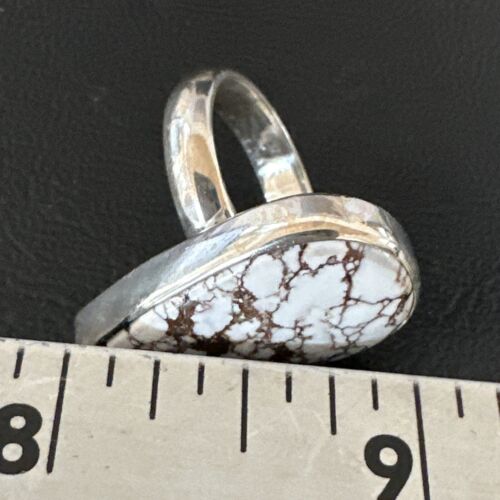 Men's and Women's Wild Horse Turquoise Ring | Navajo Sterling Silver | Sz 7 | 17363
