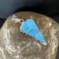 Arrowhead Blue Opal Inlay Pendant Necklace | Navajo Sterling Silver | Authentic Native American Jewelry | 15676