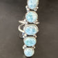 Navajo Blue Larimar Multi-Stone Ring | Authentic Native American Sterling Silver | Multi-Stone | Sz 6.5 | 15980