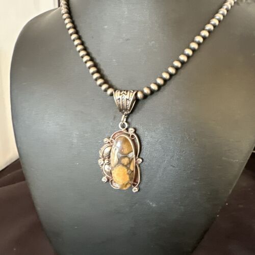 Navajo Wild Horse Necklace Pendant | Sterling Silver | Authentic Native American Handmade | 16943
