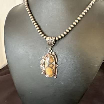 Navajo Wild Horse Necklace Pendant | Sterling Silver | Authentic Native American Handmade | 16943