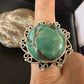 Navajo Blue Spiderweb Turquoise Ring | Sterling Silver | Sz 9.5 | Authentic Native American Handmade | 15493