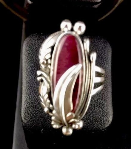 Navajo Purple Spiny Oyster Sterling Silver Ring | Sz 5.75 | 4453