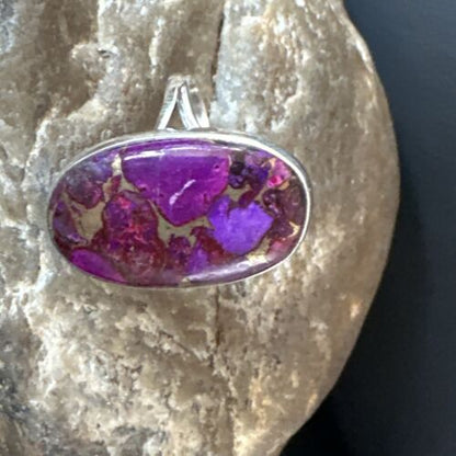 Southwestern Navajo Purple Mojave Turquoise Ring | Sterling Silver | Sz 10 | 15778