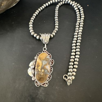 Navajo Wild Horse Necklace Pendant | Sterling Silver | Authentic Native American Handmade | 16982