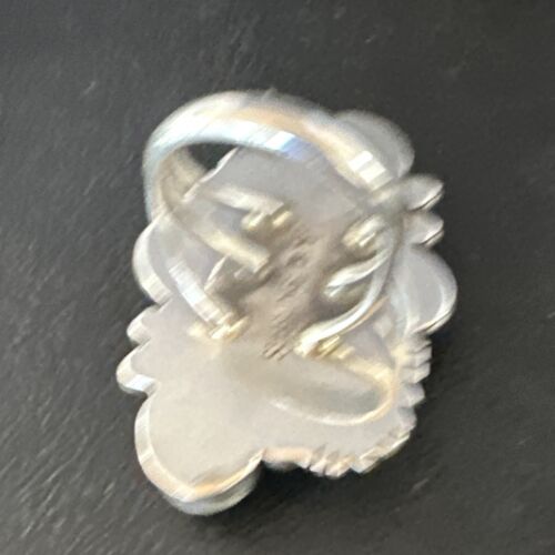 Navajo Green Turquoise Cluster Ring | Authentic Native American Sterling Silver | Multi-Stone | Sz 9 | 14843