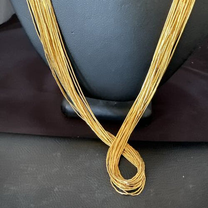 Navajo Gold Filled Heishi Tubes | 30 Strand Liquid Sterling Silver Necklace 29" | 17394