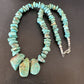 Navajo Green Royston Turquoise Bead Necklace | Sterling Silver Pearls | 16" | Authentic Native American Handmade | 15992