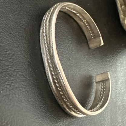 Children's Stamped Cuff Bracelet | Navajo Sterling Silver | Authentic Native American Handmade | 16970