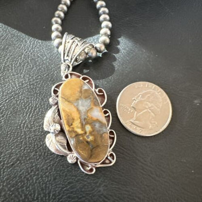 Navajo Wild Horse Necklace Pendant | Sterling Silver | Authentic Native American Handmade | 16982