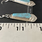 Navajo Blue Turquoise Inlay Earrings | Sterling Silver | Authentic Native American Handmade | 15269