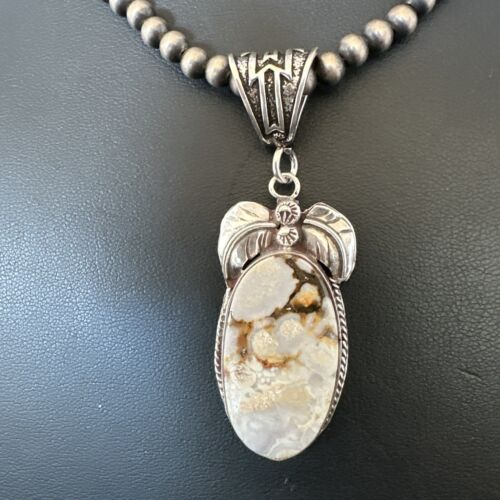 Navajo Wild Horse Necklace Pendant | Sterling Silver | Authentic Native American Handmade | 16942