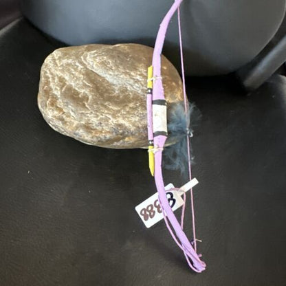 Navajo Multi-Color Leather Bow Car Charm Dangle | 6.5" | Authentic Native American Handmade | 8888 - Masha USA